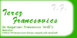 terez francsovics business card